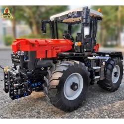4 in 1 Radiografische JCB Fastrac Trekker - Tractor met Werktuigen! MOC | Technic Bouwpakket | Creator | 2716 Bouwstenen | Toy Brick Lighting® | Landbouw | Boeren | Machine | Trots op de boer | Boerderij